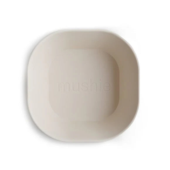 Mushie Square Dinner Bowl, Ivory