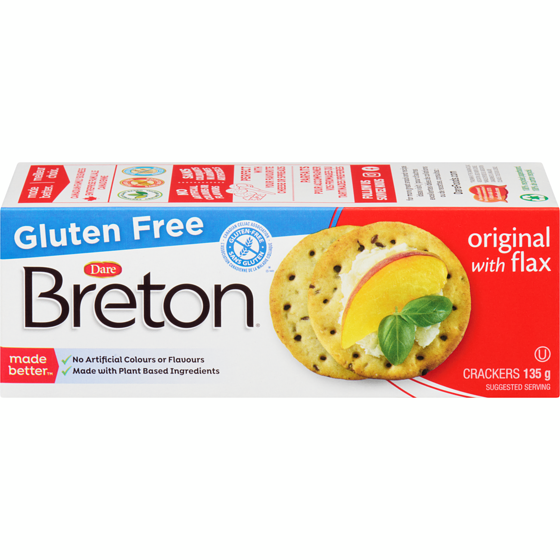 Dare Breton Gluten Free Original Flax Crackers 135g