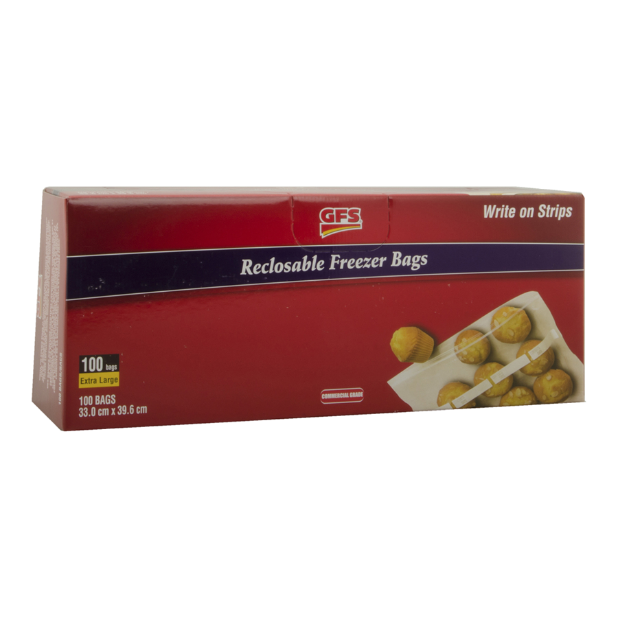GFS Reclosable Freezer Bags XL 100ct