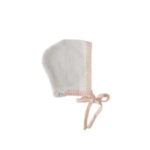 Ziggy Lou Knit Bonnet - Milk/Primrose, 3-6mths