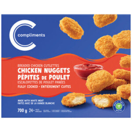 Compliments Breaded Fully Cooked Chicken Nuggets 700 g
