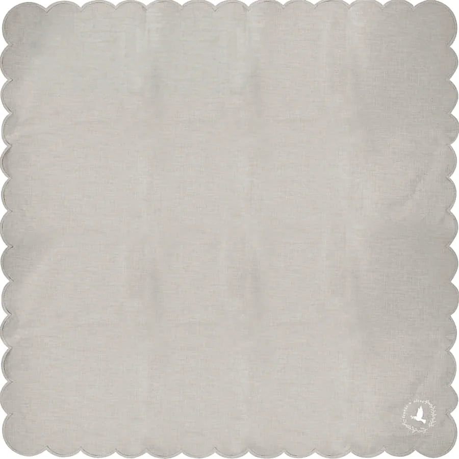 The Francesca Collection, Scallop Cotton Scarf - Natural