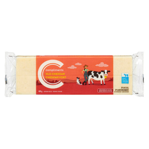 Compliments Old White Cheddar Cheese 400g