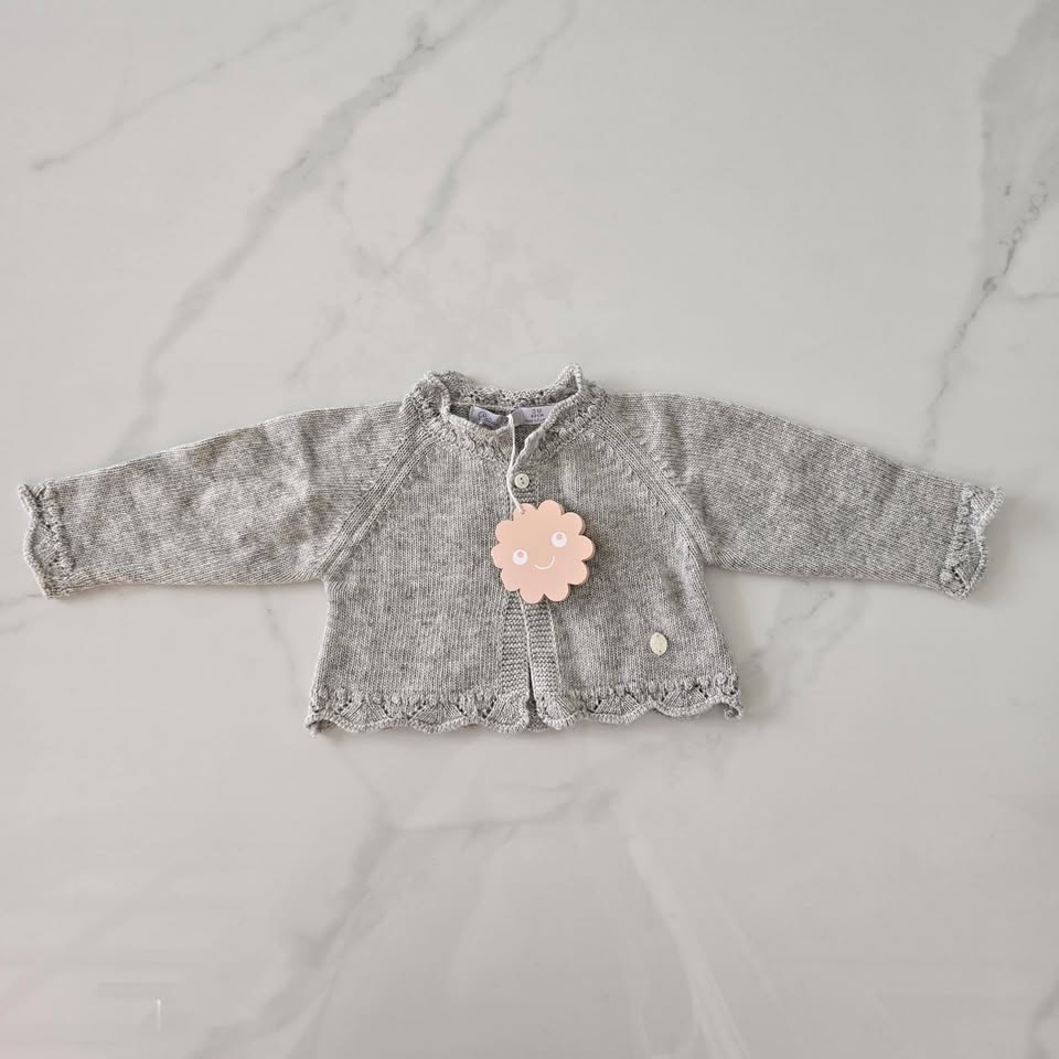Patachou Delicate Cardigan - Grey, 3mths