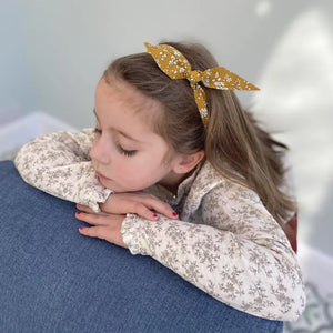 Ribbies Bow Headband, Liberty Print - Capel Mustard
