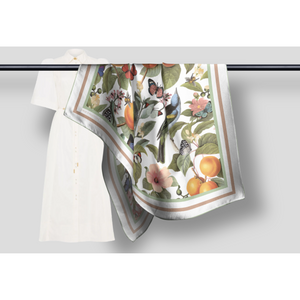 Vela Collective 90x90 Silk Scarf - Peachy Floral