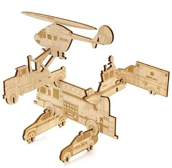 Rescue Vehicles (IncrediBuilds Jr. Stackables) Kit