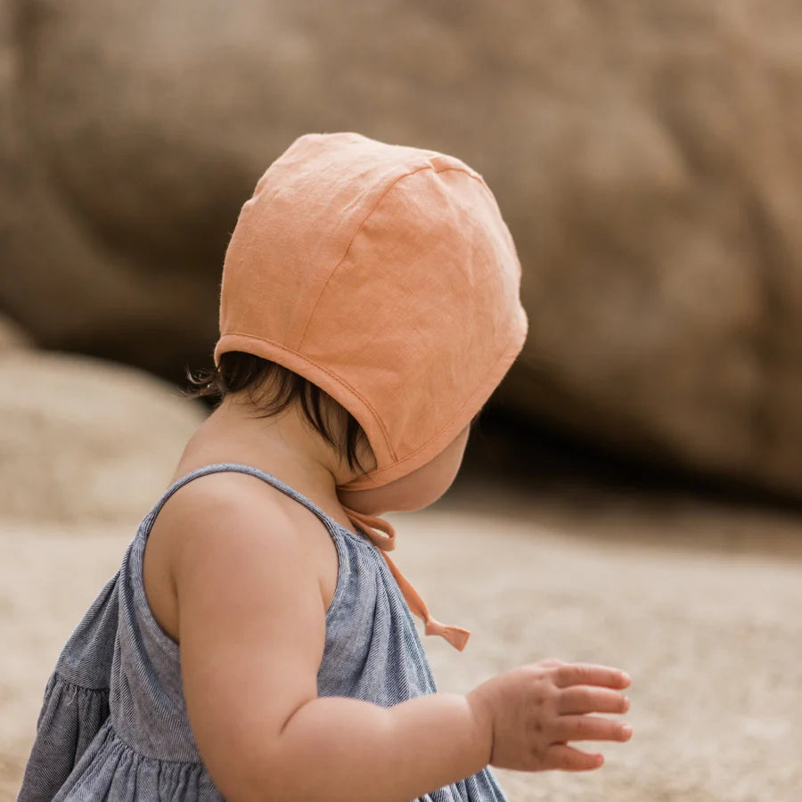 Briar, Desert Trail Linen Bonnet, Cotton-Lined, 12-18 mths