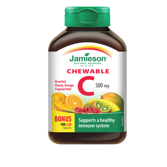 Jamieson Assorted Flavour Chewable Vitamin C 120ct