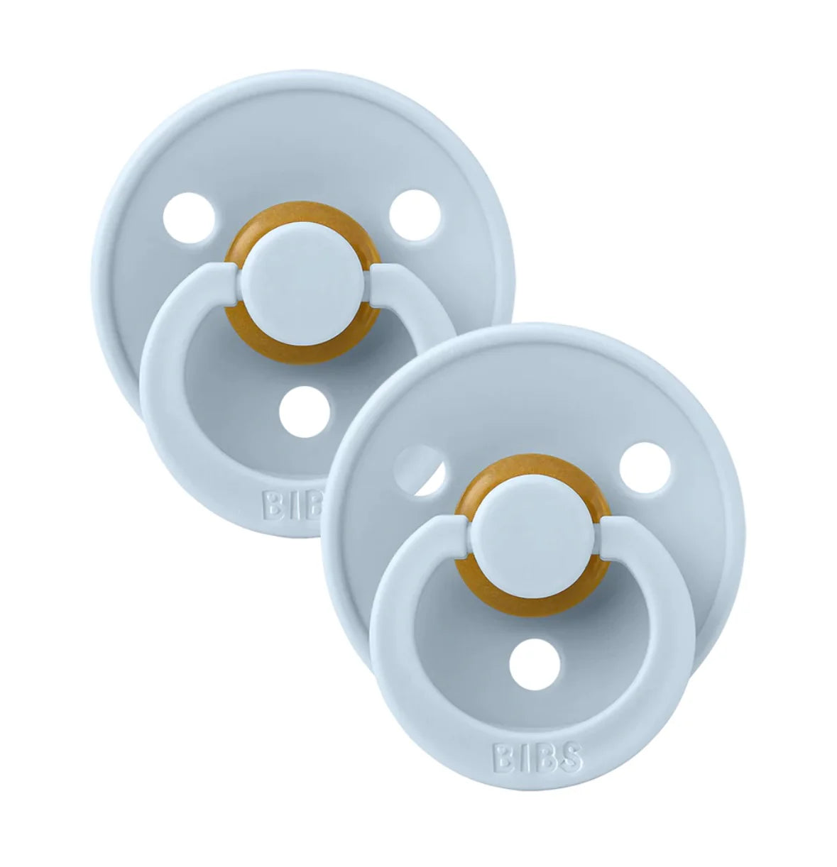 BIBS Pacifier Original Colour Latex 2pk - Baby Blue, Size 1