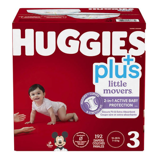 Huggies Plus Little Movers Plus Size 3 192ct
