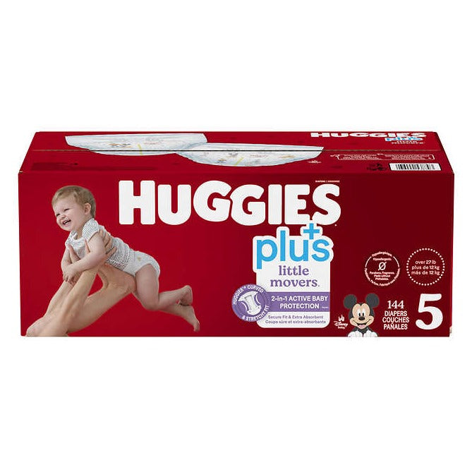 Huggies Little Movers Plus Size 5 144ct