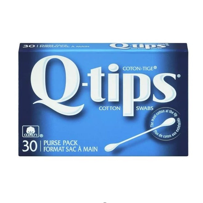 Q-Tips Cotton Swaps Purse Pack 30ct (Travel)