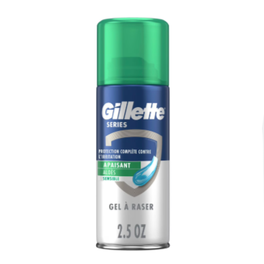 Gillette Soothing Shave Gel with Aloe Vera, Travel Size, 70g