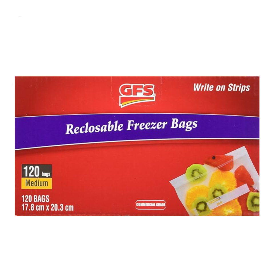 GFS Reclosable Freezer Bags  Medium 120ct