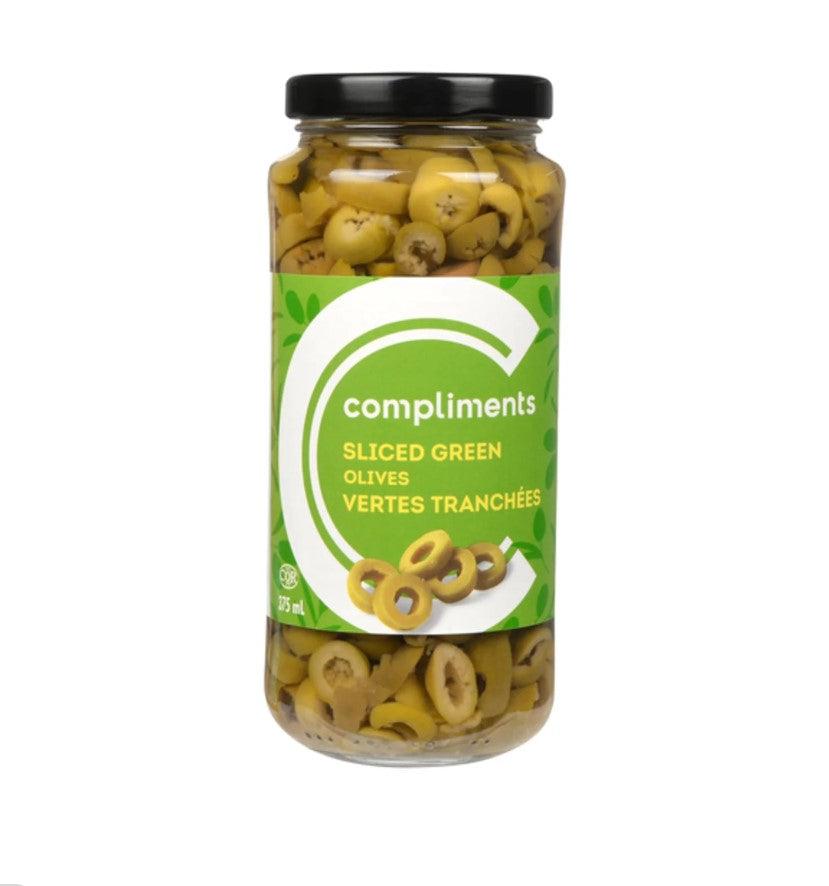 Compliments Sliced Green Olives 375 ml
