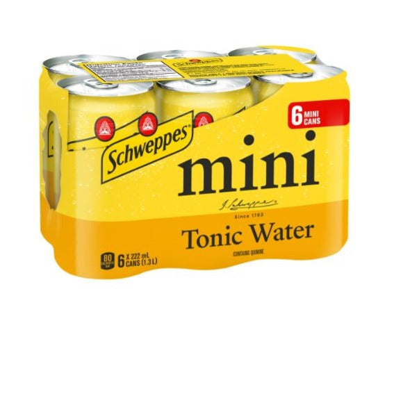 Schweppes Mini Tonic Water 222ml x 6ct