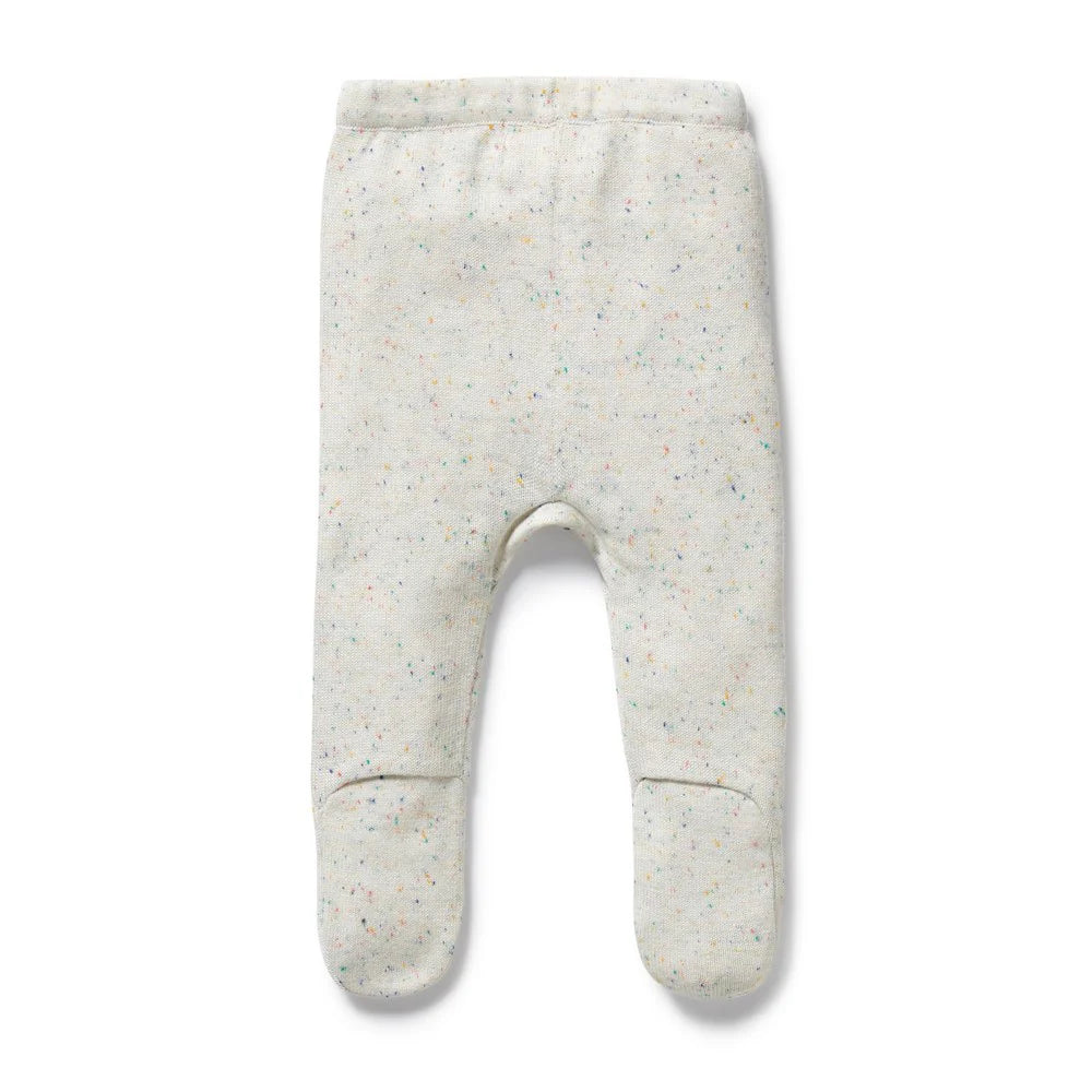 Wilson & Frenchy Hundreds and Thousands Organic Knitted Legging with Feet - 3-6M