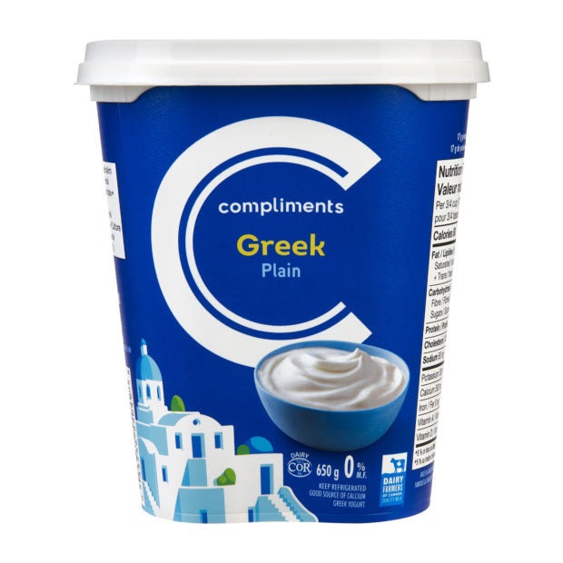 Compliments Plain 0% Greek Yogurt 650g