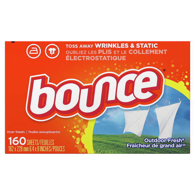 Bounce Fabric Softener Sheets Outdoor Fresh 160ct