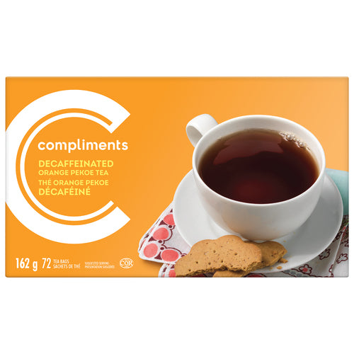 Compliments Decaf Orange Pekoe Tea 72ct