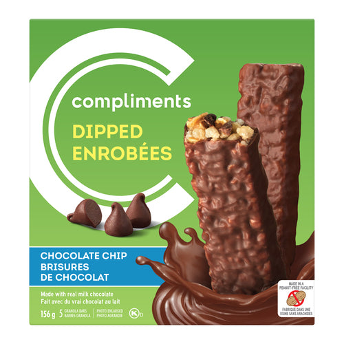 Compliments Chocolate Chip Coated Granola Bars 5ct
