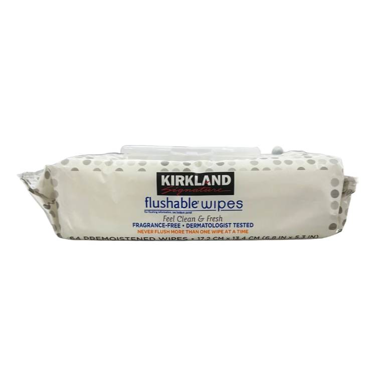 Kirkland Flushable Wipes 64ct