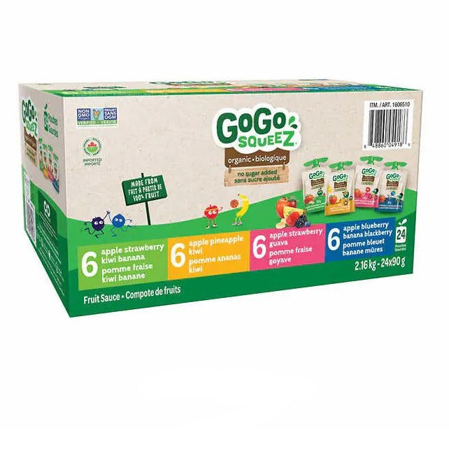 Gogo Squeeze Organic Assorted Flavors 24ct