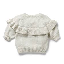 Wilson & Frenchy Hundreds and Thousands Organic Knitted Ruffle Jumper - 3-6m