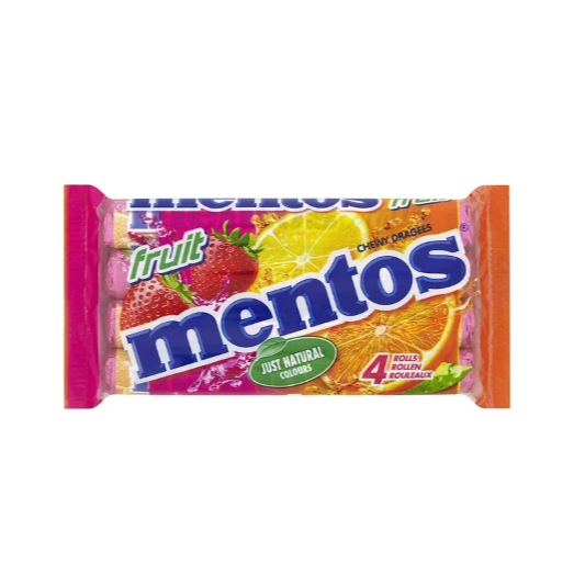 Mentos Fruit Candy 37g x 4ct
