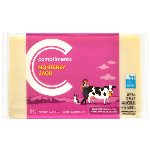 Compliments Monterey Jack Cheese 270g