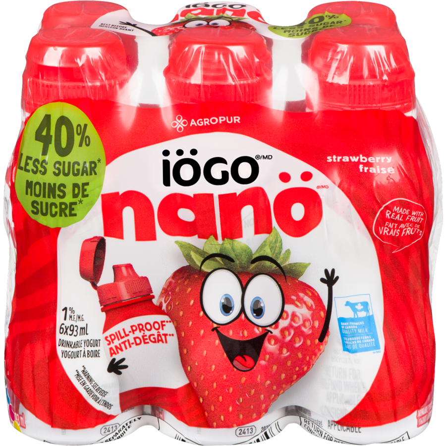 Iogo Strawberry Drinkable Yogurt 6ct