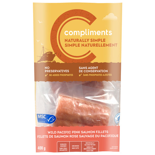Compliments Wild Pacific Pink Salmon Fillets  400g