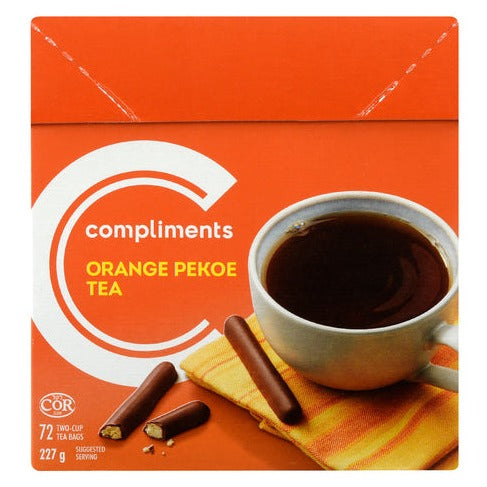 Compliments Orange Pekoe Tea 72ct