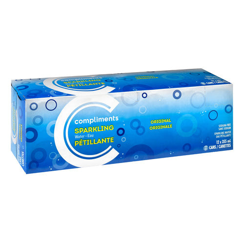 Compliments Sparkling Water Original 355ml x 12ct