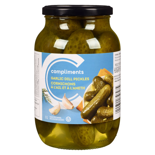 Compliments Baby Dill Pickles with Garlic 1L