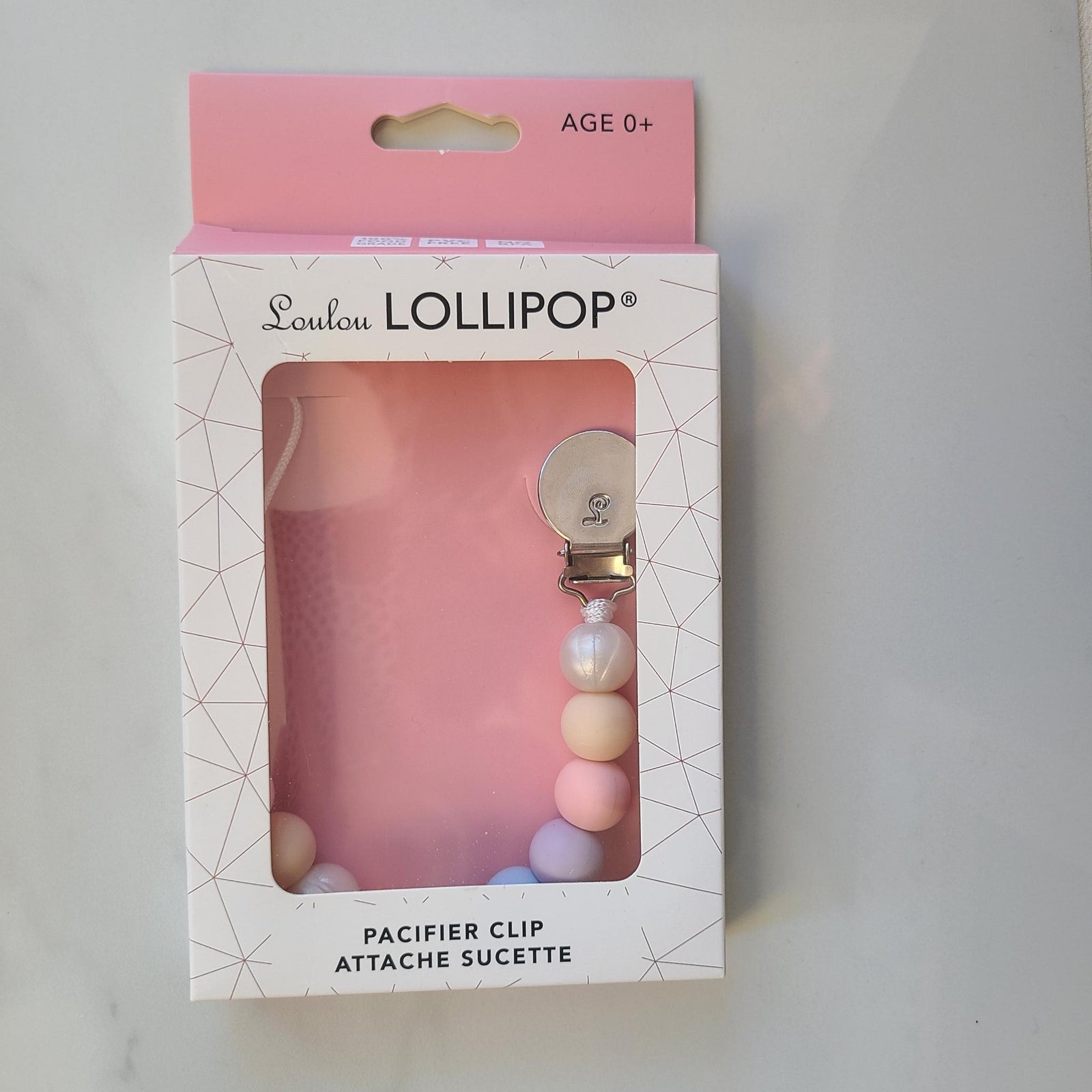 LouLou Lollipop Pacifier Clip - Cotton Candy