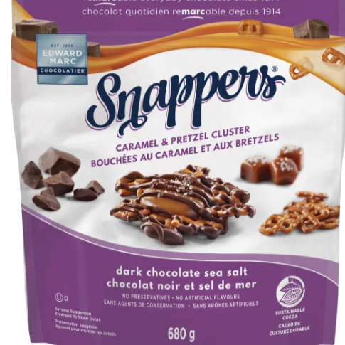 Snappers Gourmet Caramel Pretzel Treats 680g