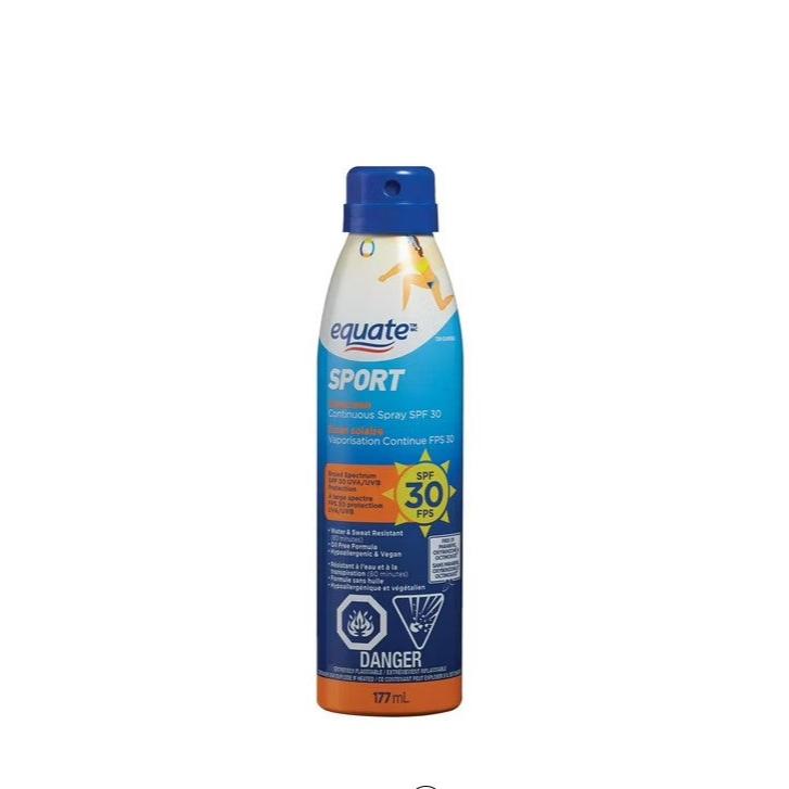 Equate Sport SPF 30 Spray Sunscreen 177 ml