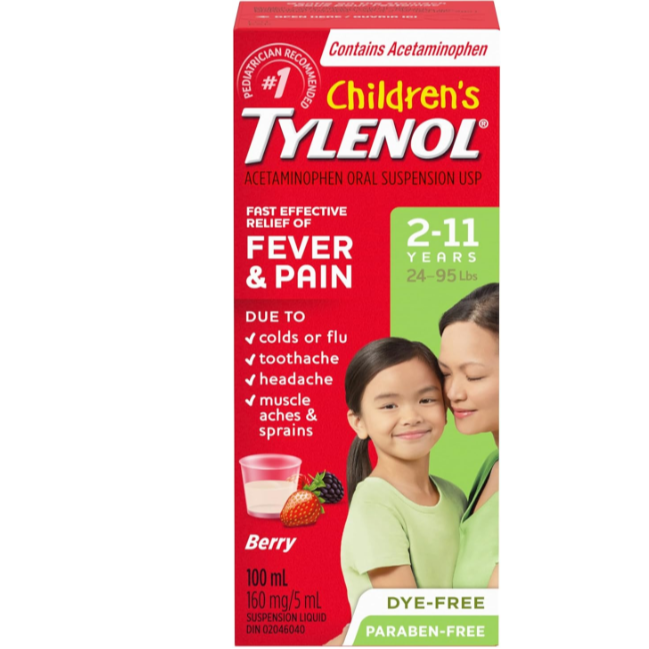 Tylenol Children's Fever Pain Suspension Liquid 100ml