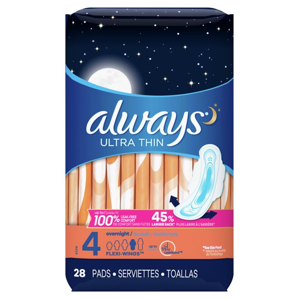 Always Ultra Thin Overnight 26ct