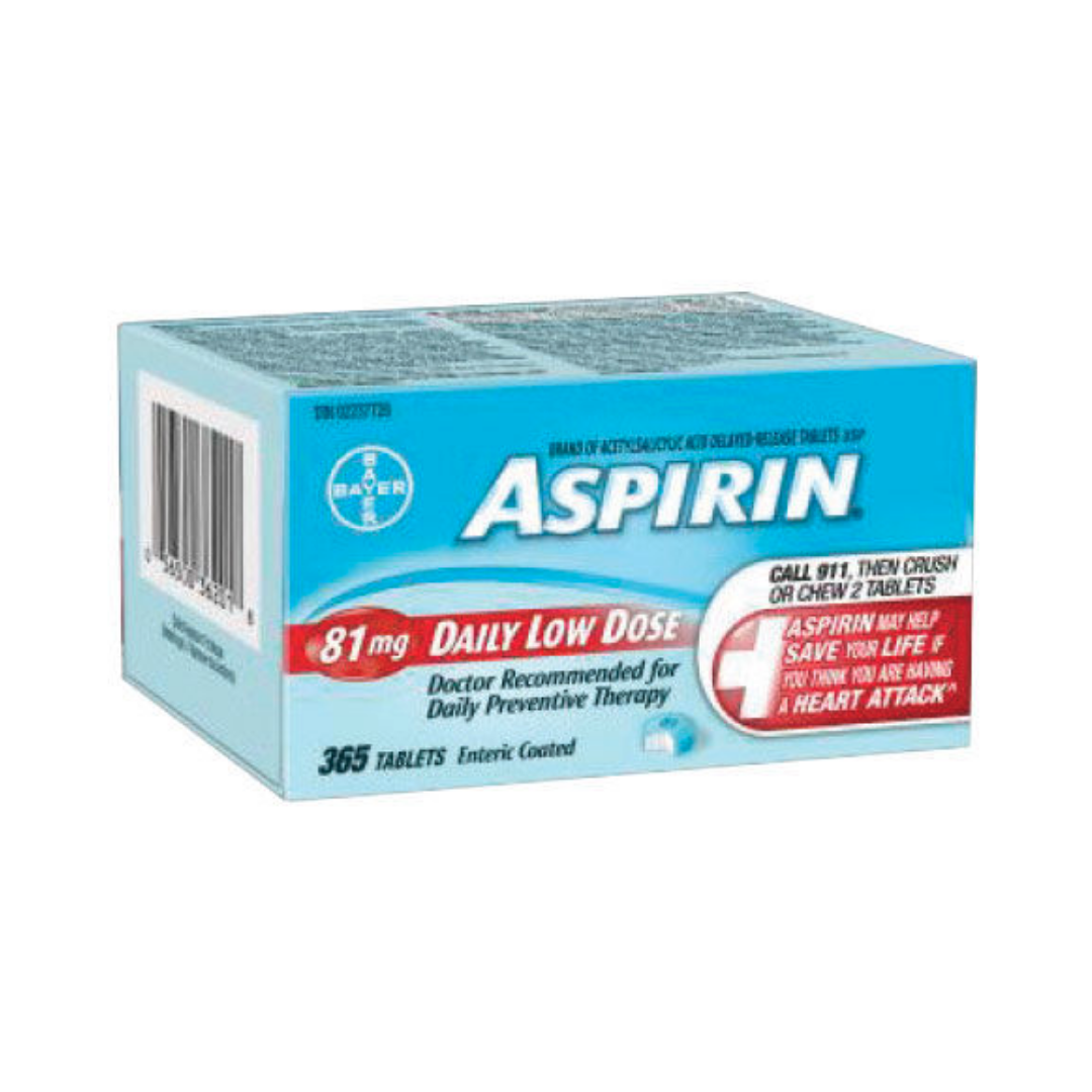 Bayer Aspirin 81mg 365 Tablets