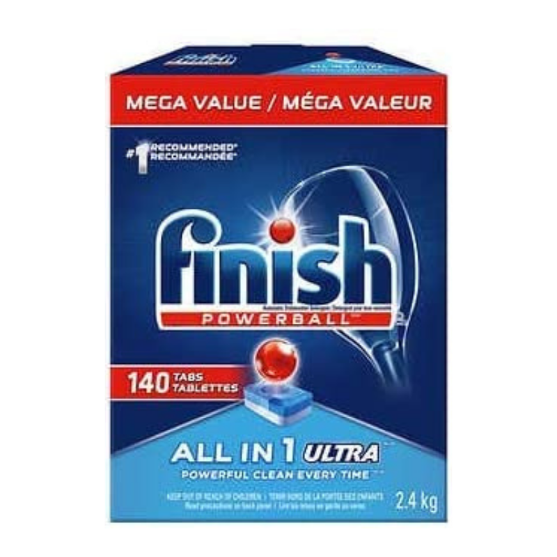 Finish All In 1 Ultra Powerball Dishwasher Tabs 140ct