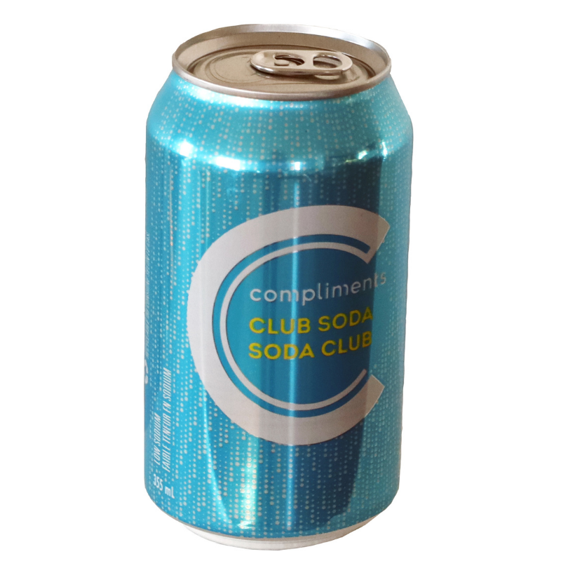 Compliments Club Soda 355ml x 12ct