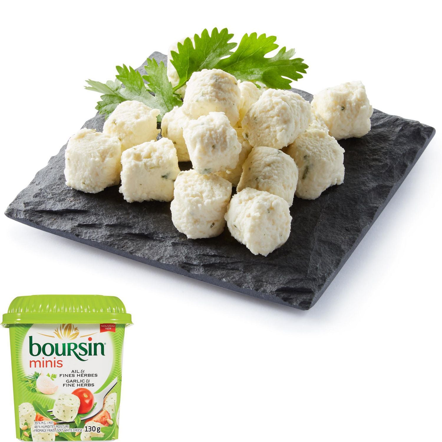 Boursin Cheese Mini's Garlic & Fine Herb 130g