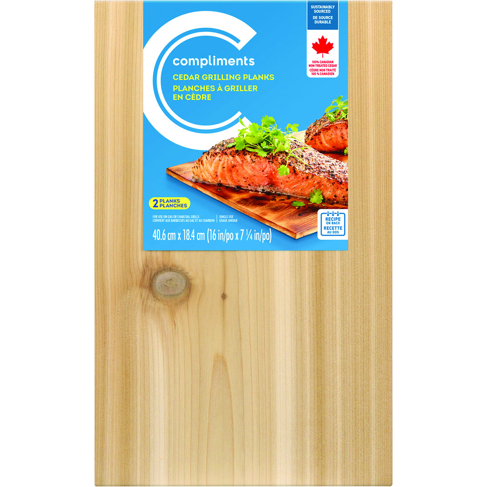 Compliments Cedar Grilling Plank 1ct