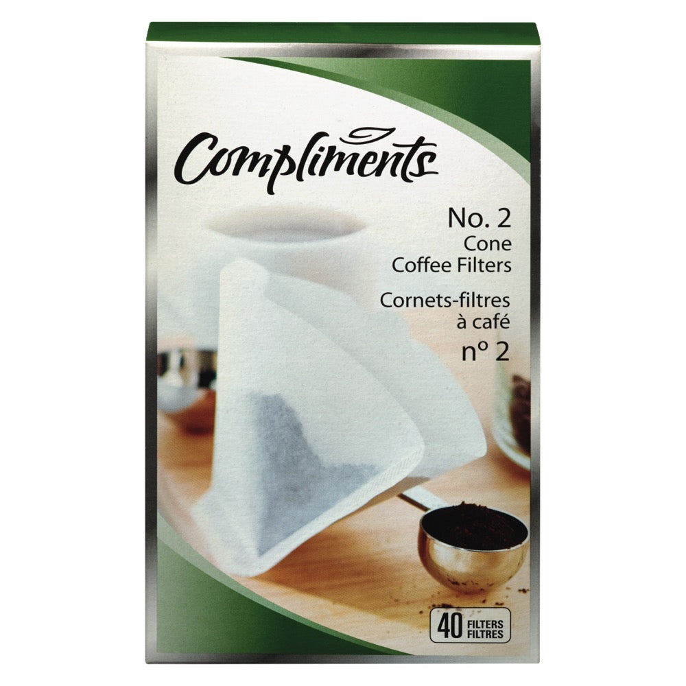 Compliments Coffee Filters Cone #2 40ct