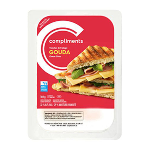 Compliments Gouda Cheese Slices 8ct