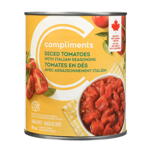 Compliments Diced Tomatoes with Italian Herbs And Spices 796ml