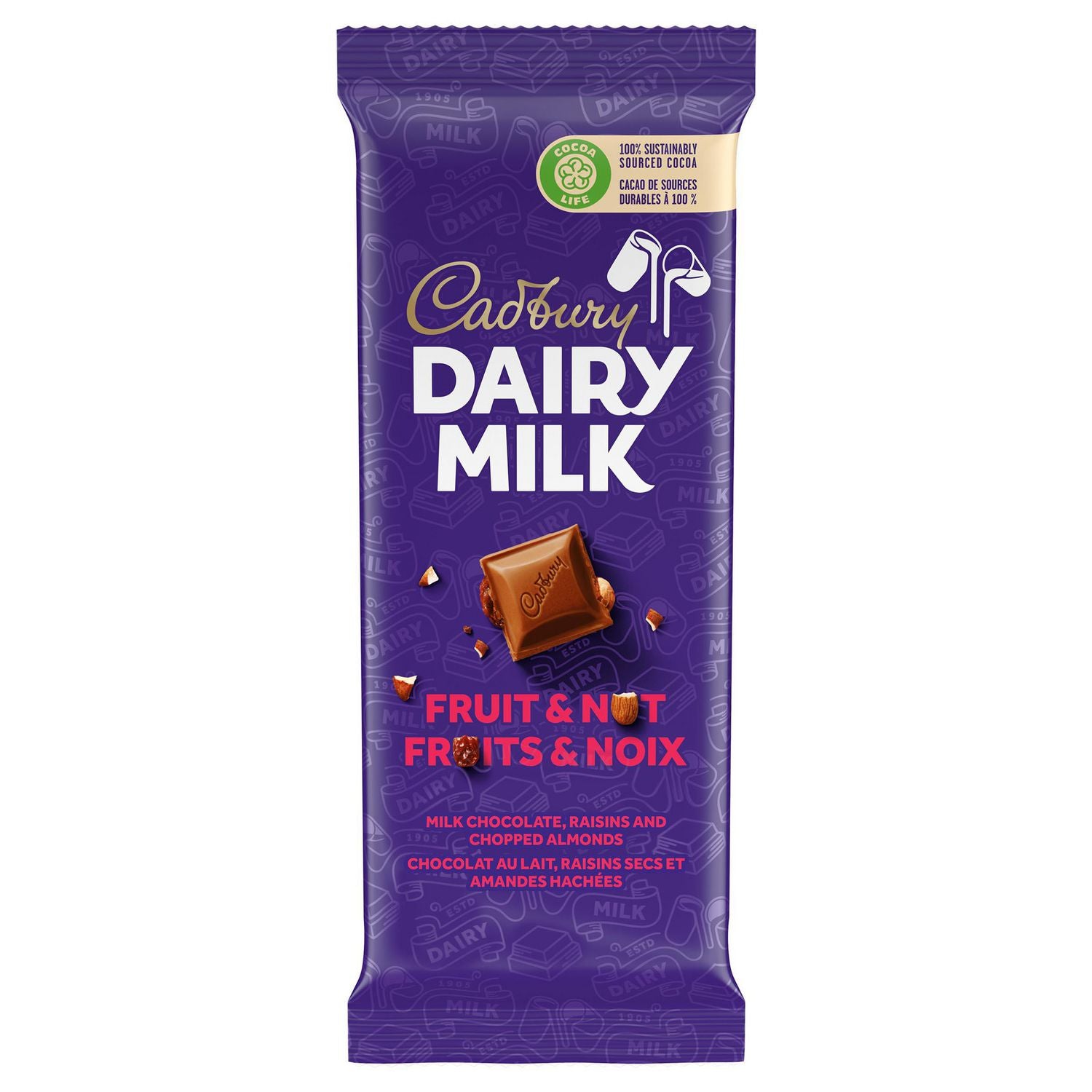 Cadbury Dairy Milk Fruit & Nut Chocolate Bar 90g